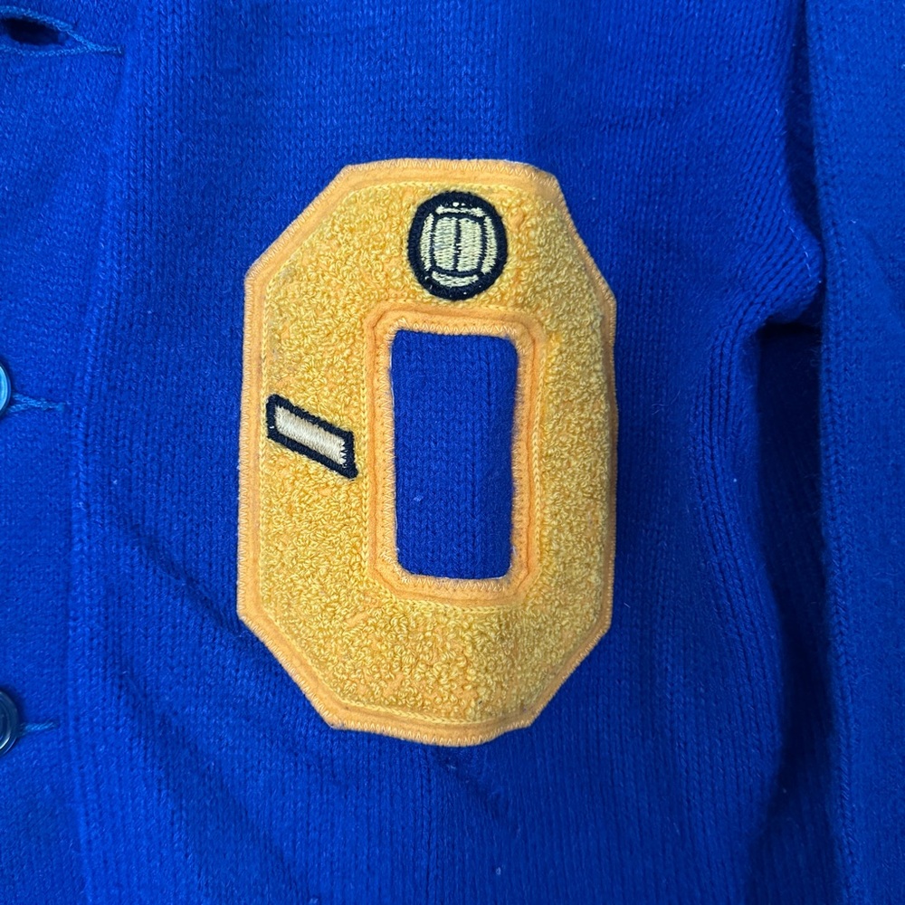 Vintage Blue and Gold Varsity Sweater - Picture 4 of 6